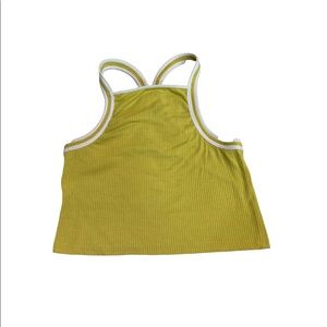 Yellow Halter Crop Top